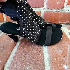 Onex heels,  size 9, black with chrome heels and studs